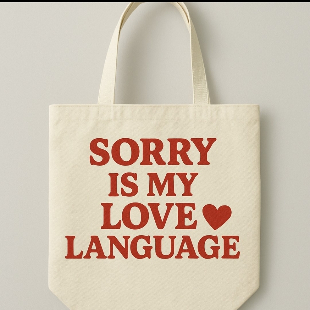 Funny Canadian Sorry Quote Custom Canvas Tote Bag